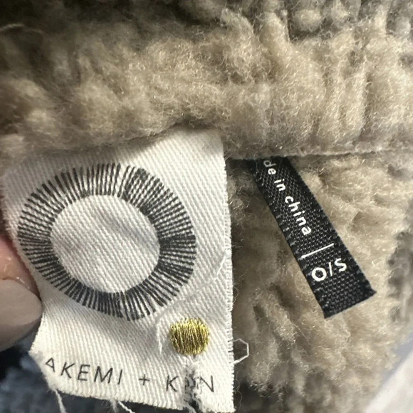 Akemi + Kin Anthropologie Phoebe Vest One Size Faux Suede Sherpa Lined Cozy - Picture 10 of 10